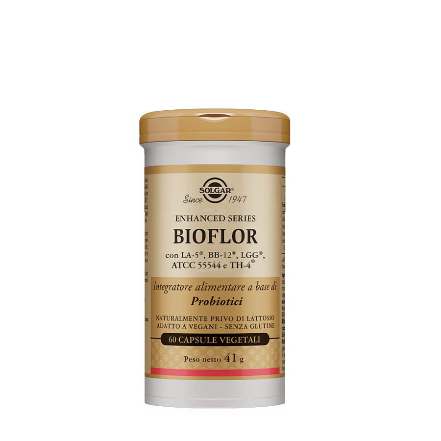 Solgar BioFlor per l'equilibrio della flora intestinale 60 capsule vegetali  - ZERO SPRECHI - scadenza 31/3/2026