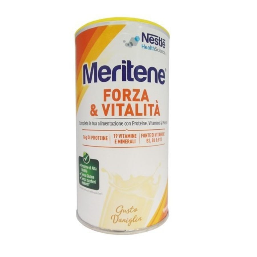 Meritene Forza e Vitalità Polvere Vaniglia Integratore Proteico 270gr - ZERO SPRECHI - scadenza 28/2/2026