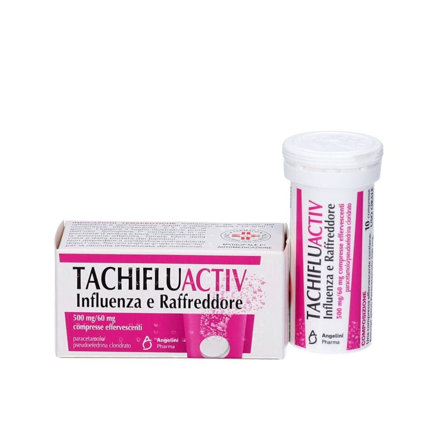 TachifluActiv Influenza e Raffreddore 500mg/60mg compresse effervescenti
