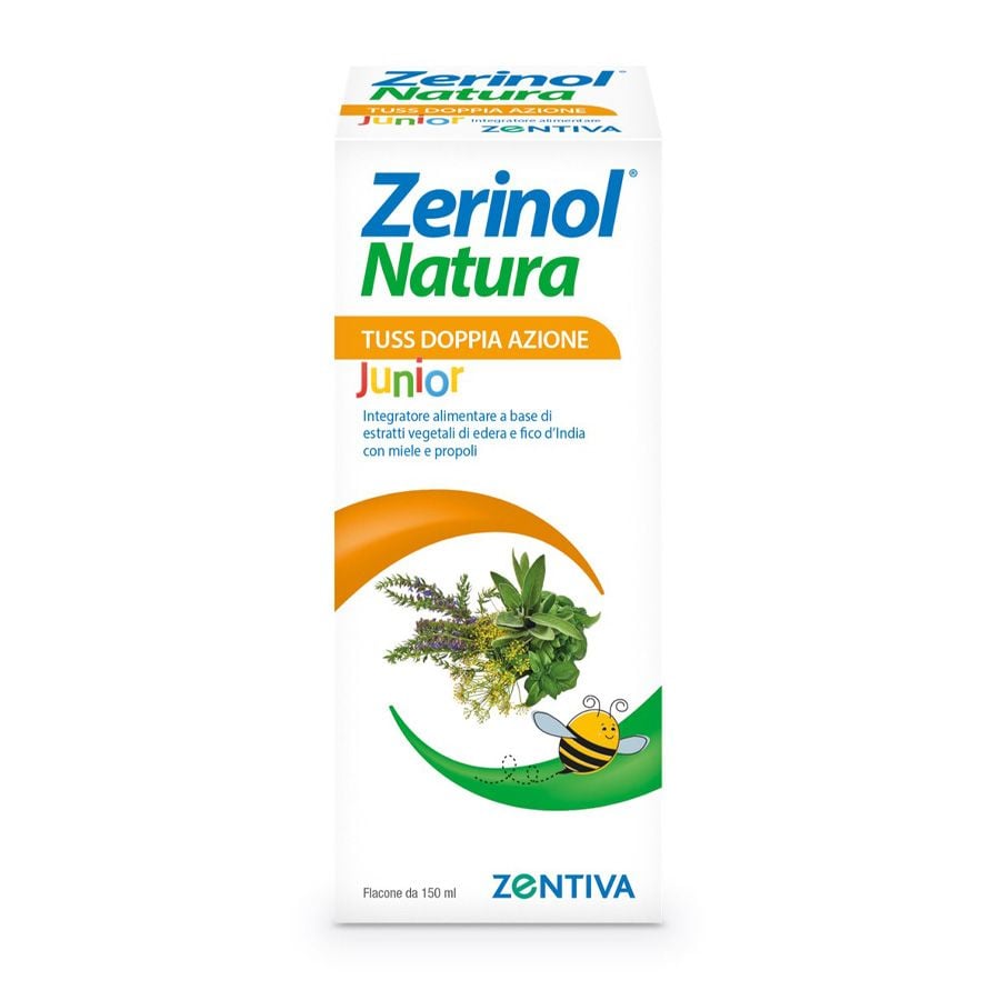 Zerinol Natura Tuss Junior sciroppo doppia azione 150ml - ZERO SPRECHI - scadenza 30/04/2026