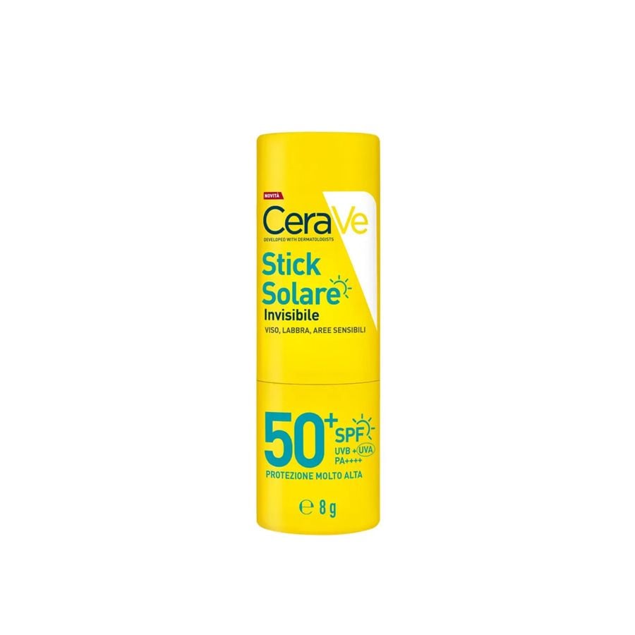 CeraVe Stick Solare Invisibile SPF 50+ Viso,Labbra 8g