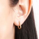 Biojoux Orecchino Alexia Gold Plated a cerchio Oro in Acciaio Medicale 16mm