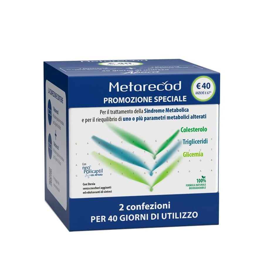 Aboca Metarecod 2 confezioni da 40 bustine  - ZERO SPRECHI