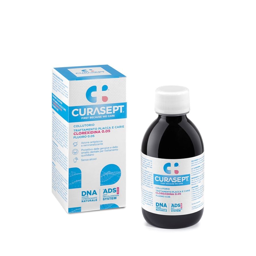 Curasept Collutorio 0,05% ADS + DNA Trattamento Placca e Carie 200ml
