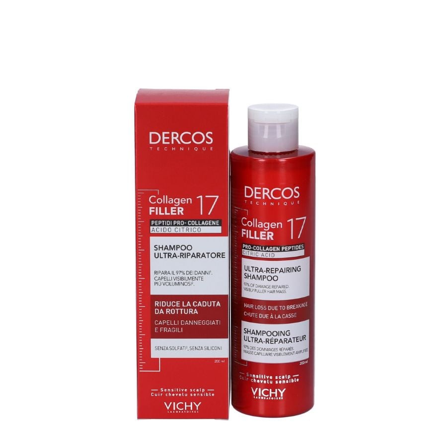 Dercos Collagen filler 17 shampoo ultra-riparatore 200ml
