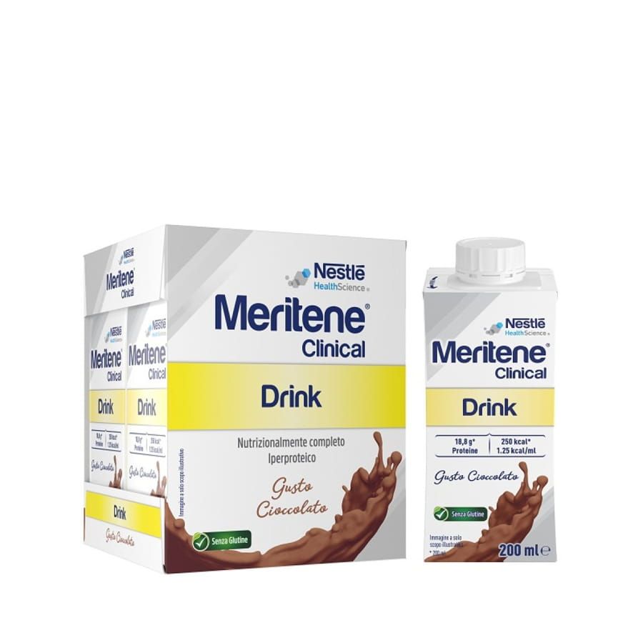 Meritene Clinical drink gusto cioccolato 4 x 200ml -ZERO SPRECHI - scadenza 8/2026