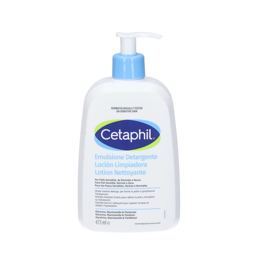 Cetaphil Emulsione Detergente per Pelle Sensibile, da Normale a Secca 473ml