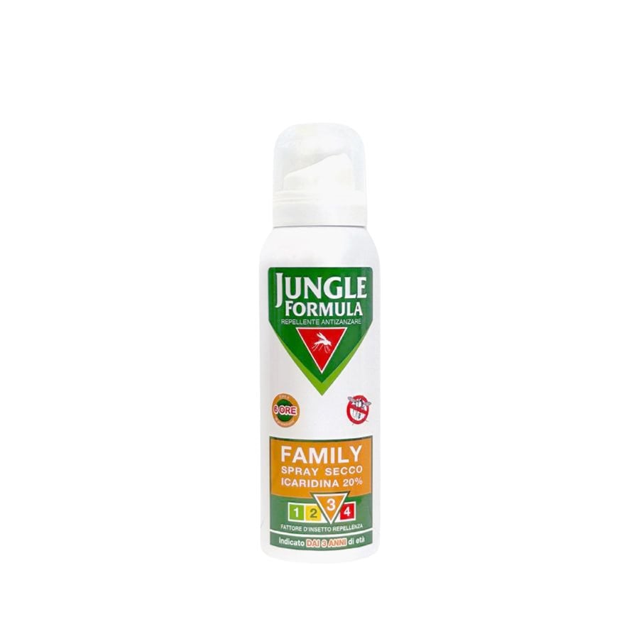 Jungle Formula Repellente Antizanzare Family Spray Secco Icaridina 20% 125ml