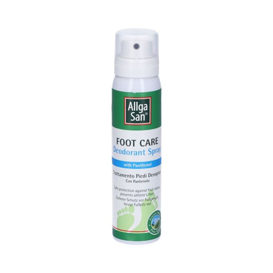AllgaSan Foot Care Spray Deodorante Piedi con Pantenolo 100ml