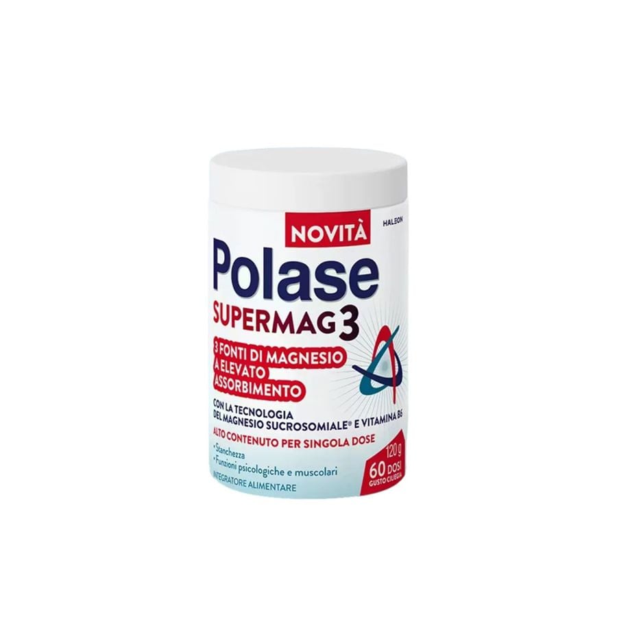 Polase Supermag3 con Magnesio Sucrosomiale e Vitamina B6 Gusto Ciliegia 120g