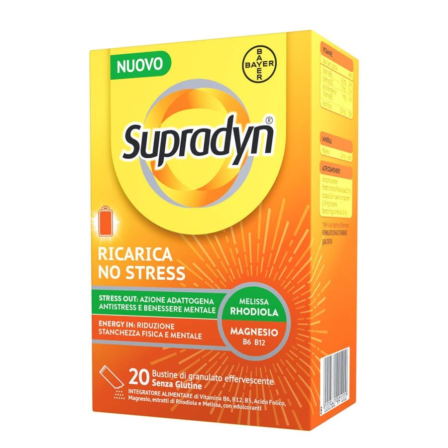 Supradyn Ricarica No Stress 20 bustine granulato effervescente - ZERO SPRECHI - scadenza 11/2026