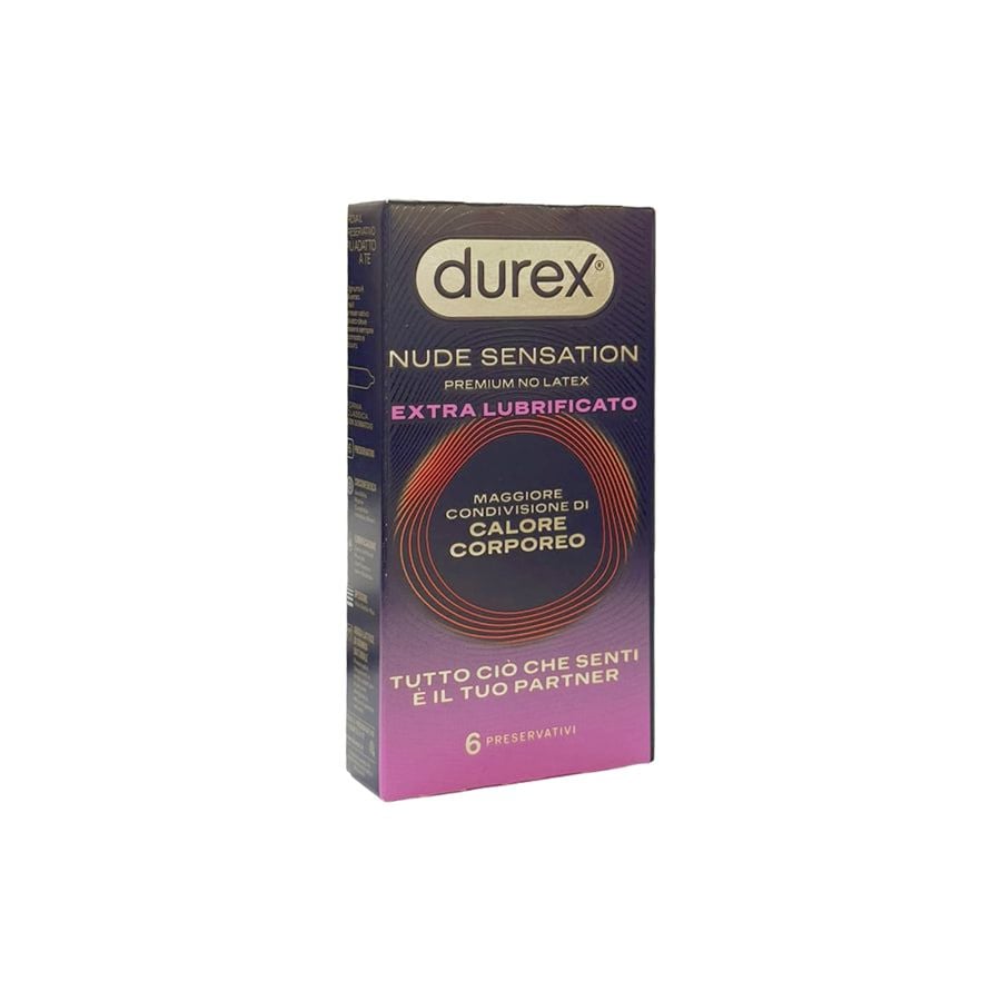 Durex Nude Sensation Premium No Latex Extra Lubrificato 6 preservativi