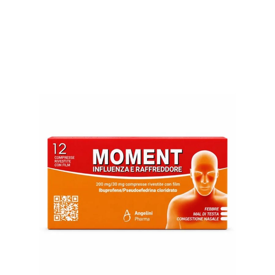 Moment influenza e raffreddore 12 Compresse 200mg+30MG