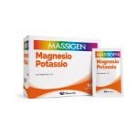 Massigen Magnesio e Potassio 24+6 Bustine Gusto Arancia Rossa