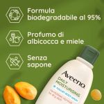 Aveeno Daily Moisturising Bagno doccia allo yogurt albicocca e miele 300ml