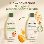 Aveeno Daily Moisturising Bagno doccia allo yogurt albicocca e miele 300ml
