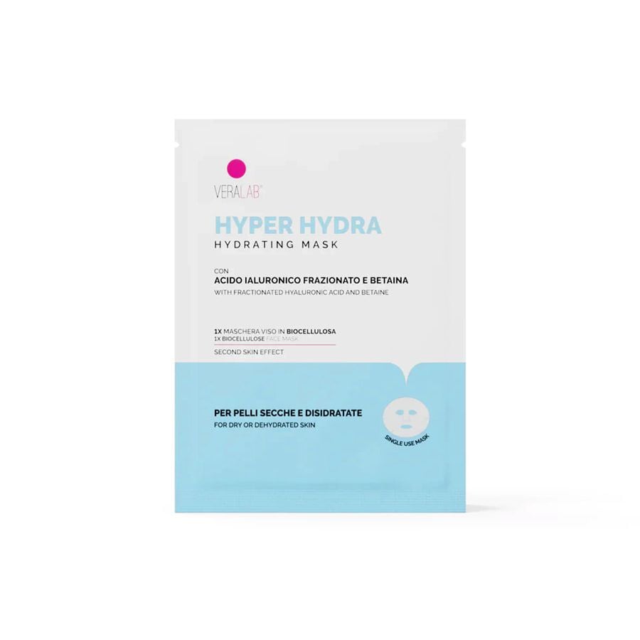 VERALAB Hyper Hydra 1 Maschera Viso in Biocellulosa per Pelli Secche o Disidratate