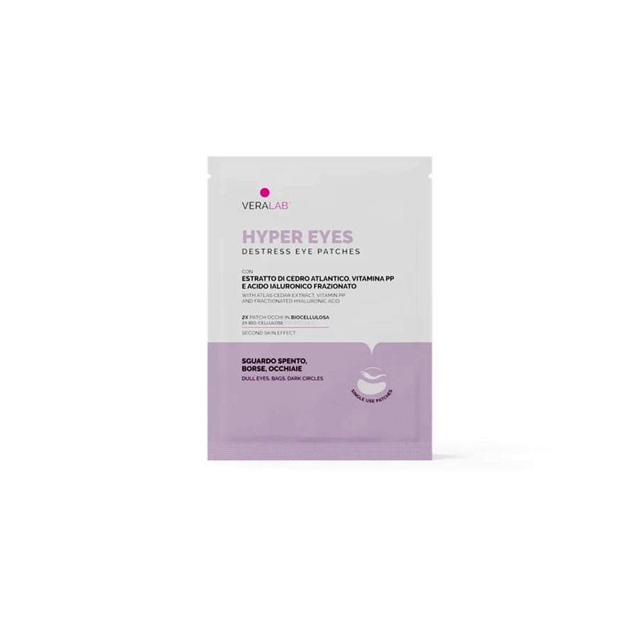 VERALAB Hyper Eyes 2 Patch Occhi in Biocellulosa per Sguardo Spento, Borse, Occhiaie