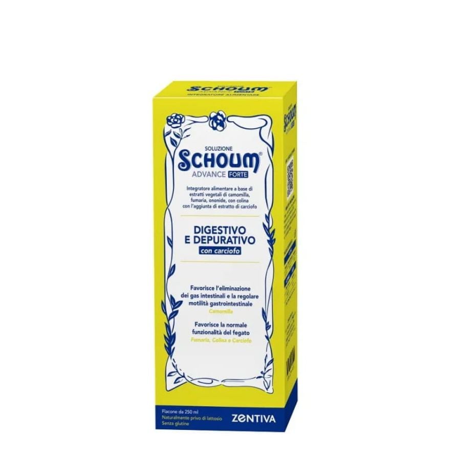 Soluzione Schoum Advance Forte digestivo e depurativo con carciofo  250ml - ZERO SPRECHI