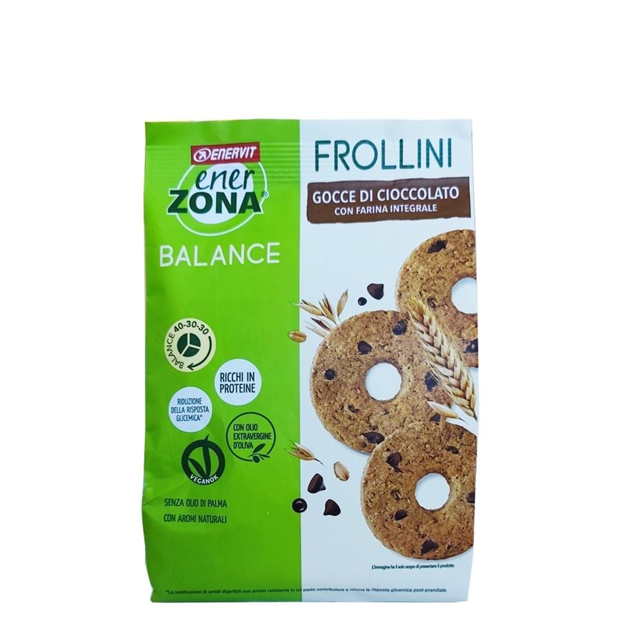 Enervit Enerzona  Frollini gocce di cioccolato con farina integrale  250gr