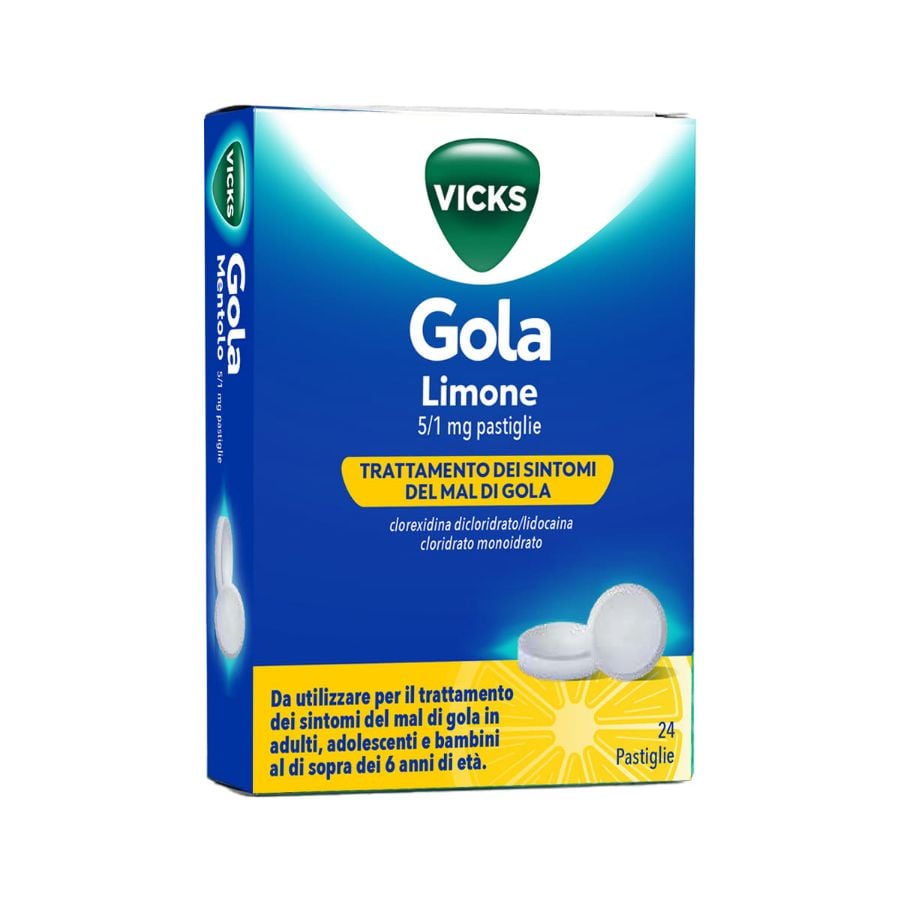 Vicks Gola Limone 5/1mg 24 pastiglie