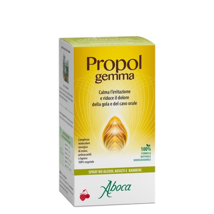 Aboca Propolgemma Spray no Alcool Gusto Fragola e Ciliegia 30ml