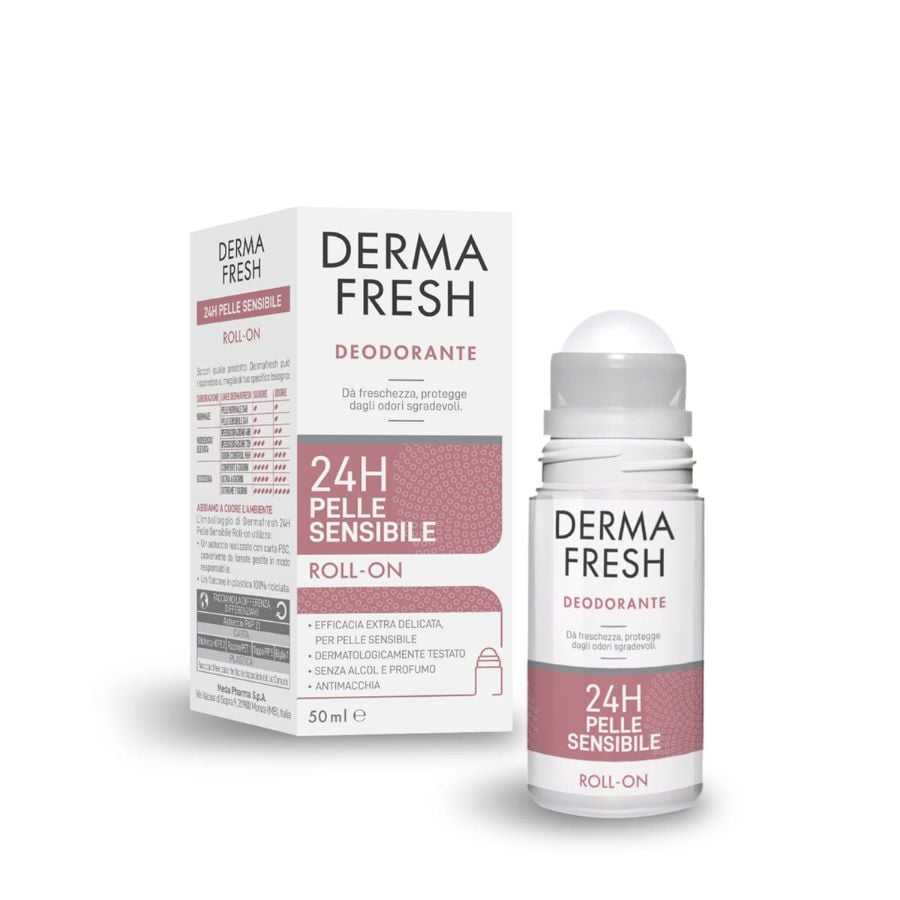 Dermafresh deodorante 24h pelle sensibile roll-on 50ml