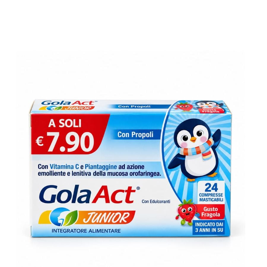 Gola Act junior 24 compresse masticabili gusto fragola 20ml