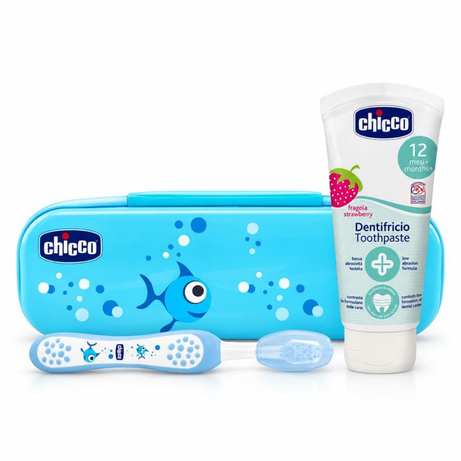 Chicco Set Primi Dentini colore azzurro - ZERO SPRECHI