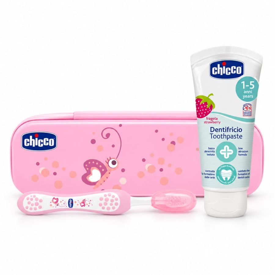 Chicco Set Primi Dentini colore rosa  - ZERO SPRECHI